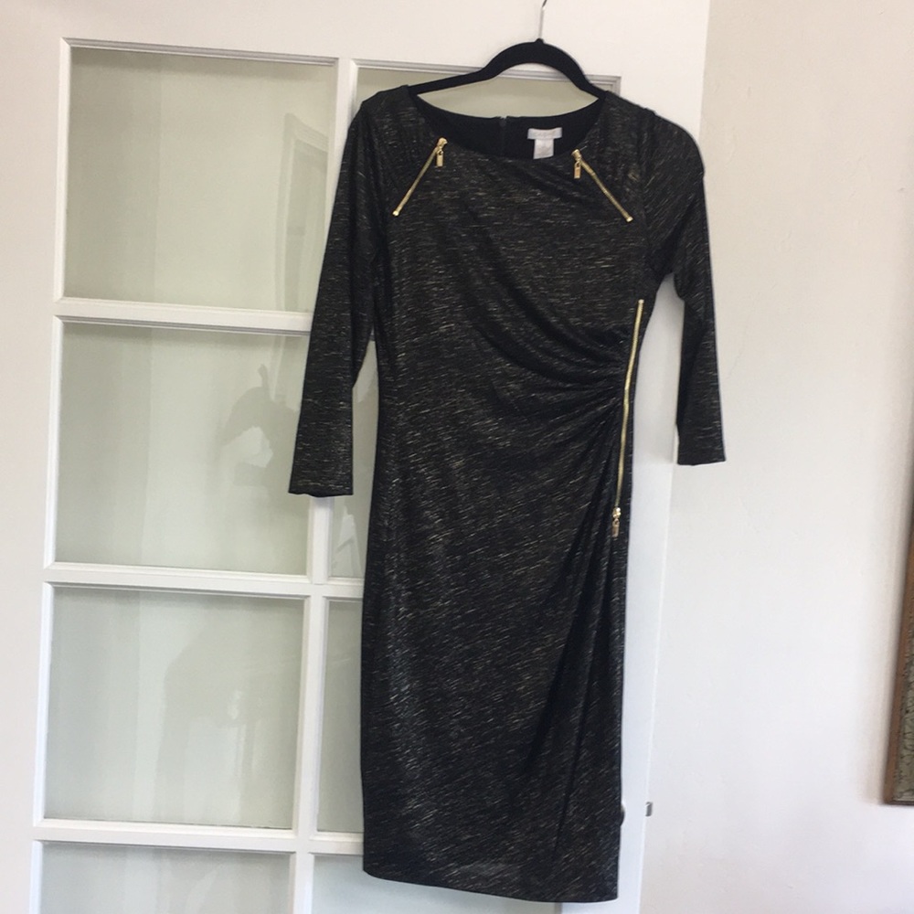 Black and Gold Cache Dress